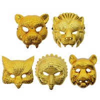 Nouveau masque de léopard doré Animal d'horreur vente chaude accessoires de danse en plastique PVC Halloween carnaval fête Costumes de jeu de rôle