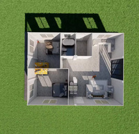 Maisons conteneurs modulaires préfabriquées de luxe, portables et démontables, à assembler, deux chambres, style minimaliste, 10ft, 20ft, 40ft
