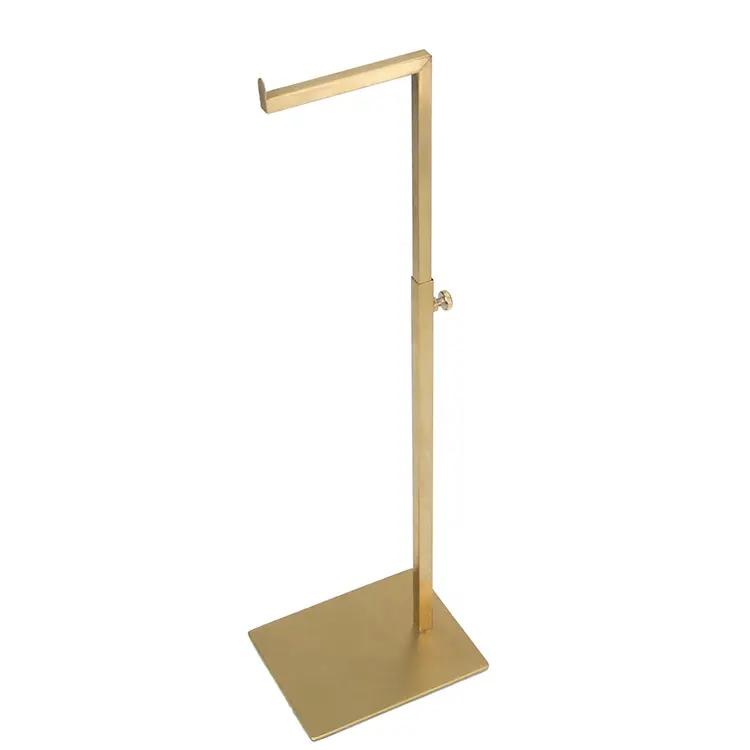 New style matt golden metal stainless steel retail shop couture toggery handbag display stands holder