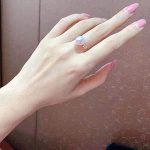 S925 Silver DIY <b>Fashion</b> <b>Ring</b> for Women Empty Support Multiple Beads 3-3.5mm Crystal <b>Rings</b> Pearl Accessories - Product Image 2