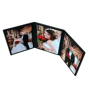 Pernikahan kulit linen beludru kupas tongkat foto buku Album Folio