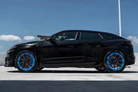 Jantes en alliage d'aluminium pour voiture automatique de 21, 22, 23, 24 pouces avec disque aérodynamique décoratif de couleur bleue pour Lamborghini Urus