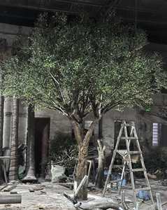 Custom alta simulazione decorazione dell'hotel Bespoken sempreverde gigante 10ft mediterraneo artificiale grande albero di olivo con frutta finta - Product Image 3