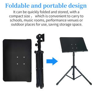 Supporto per Spartiti Portatile e Conveniente con Ampio Diametro, Altezza Regolabile, Pieghevole e Facile da Trasportare, Accessorio per Strumenti Musicali - Product Image 6
