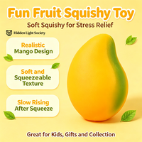 Jouet anti-stress réaliste en TPR souple en forme de mangue, balle à presser, jouet extensible pour soulager l'anxiété et la décompression