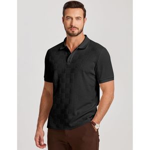 Camiseta Polo de Punto Texturizado para Hombre FOXA, Manga Corta, Transpirable, Elástica, para Golf - Product Image 2