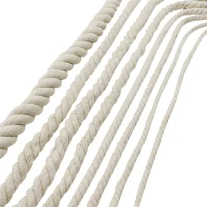 Corde de coton torsadé en fibre naturelle, accessoire pour macramé, fabrication de corde