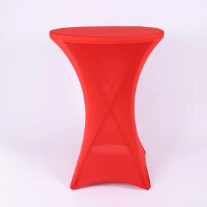 Solid Color White Knitted Birthday <b>Table</b> <b>Cover</b> for Wedding Round <b>Table</b> Cloth with Sides - Product Image 4