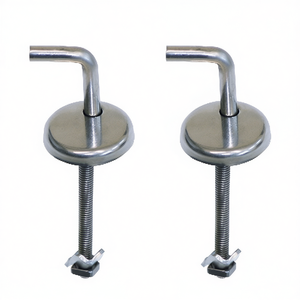 Kit de bisagras de repuesto S108K para asientos de inodoro, herrajes de montaje con tornillos metálicos ajustables - Product Image 3