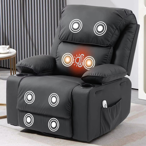 Hochwertiger Moderner Multifunktionaler Drehsessel mit 8-Punkt-Massagefunktion und Heizung - Product Image 1