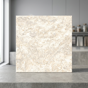 Fantasy White Marble Effect Porcelain Tiles for Residential Flooring Glossy 600x600mm Ceramic - Product Image 6