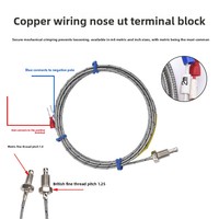 Termopar de Tipo K/E con Tornillo Métrico M6/M8, Sensor de Temperatura ODM/OEM, Termistor PT100, Sonda de 13 mm, Acero Inoxidable