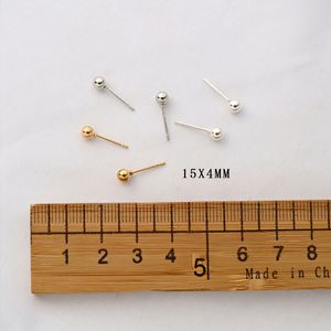 <b>Stud</b> <b>Earrings</b> Ball Shape Zinc Alloy Gold Silver Color Unisex Fashion Jewelry Accessories EZ 01 - Product Image 4