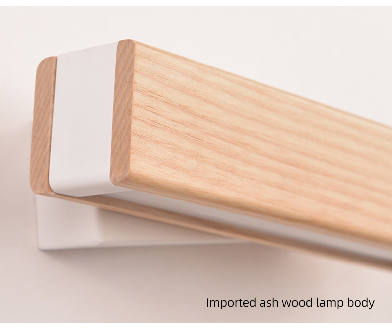 Modern Wooden Luminous Bedside Dimmer Light Energy-saving Hanging Wall Lamp Indoor Led Rotate Headboard Wall Lamp For Hotel