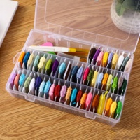 Fil à broder couleur arc-en-ciel de qualité supérieure-Fils de point de croix-Fils de canette 100 couleurs et kits d'outils de point de croix