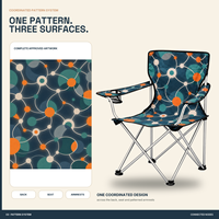 Chaises de camping pliantes en gros avec accoudoir unique, porte-gobelet et logo et motif personnalisés pour événements communautaires