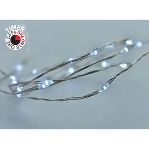 180 luces navideñas LED, luz fría, funcionan con pilas, 9+0.3 m - Product Image 1