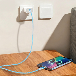 สายชาร์จ MFi Certified PD 60W USB 2.0 Type C ยาว 1 เมตร สายถักไนลอน สำหรับชาร์จเร็วและถ่ายโอนข้อมูลโทรศัพท์มือถือ <span class=keywords><strong>iPhone</strong></span> <span class=keywords><strong>15</strong></span> 16 - Product Image 4