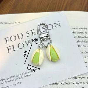 Colgante de resina con simulación de pistacho, llavero hecho a mano, colgante para bolso, estilo coreano, regalo lindo - Product Image 6