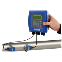 RC-2000B Wall Mounted Ultrasonic Flow Meter Transit Time Digital Flowmeter 4-20mA RS485 1 Percent Accuracy