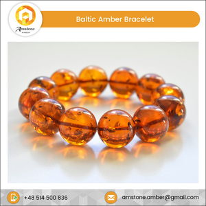 Hoàn hảo vòng đánh bóng Cognac màu tự nhiên Baltic hổ phách hạt Vòng đeo tay - Product Image 3