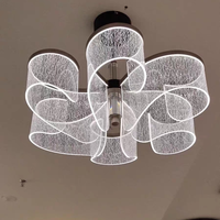 Luminaire suspendu décoratif en cristal à motif floral créatif, à spectre complet, pour la protection des yeux, idéal pour villa, chambre et hall d'entrée