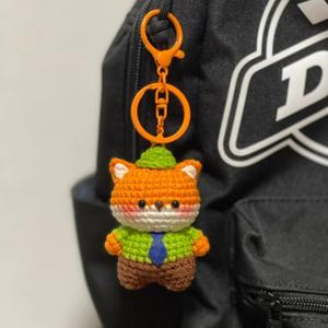 Judy Nick Mignon Porte-clés Pendentif DIY <span class=keywords><strong>en</strong></span> Peluche 3D, Fourrure et <span class=keywords><strong>Laine</strong></span> au Crochet, Forme <span class=keywords><strong>Lapin</strong></span> et Chat, Cadeau - Product Image 4