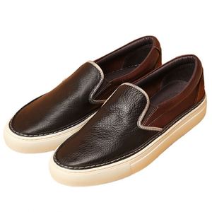 Chaussures habillées de luxe originales Mengke pour hommes en cuir véritable, faites à la main, polies, style Penny Flat Monk Strap, collection 2026 - Product Image 5