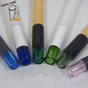 Accessoires pour fumeurs en verre transparent épaissi avec embout en silicone, embout en verre coloré pour les revendeurs. - Product Image 3