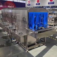 Machine à laver les caisses industrielles - Pulvérisation rotative haute pression pour le nettoyage des plateaux/bacs en plastique