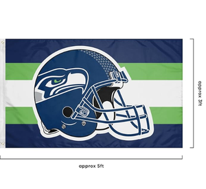 Bandera Personalizada de los Seattle Seahawks y la Bandera del Reino Unido de 3x5 Pies, Bandera Grande para Jardín, Patio, Hogar, Decoración Exterior, Resistente a la Decoloración - Product Image 5