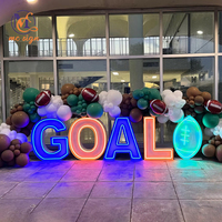 Letras Luminosas LED Personalizadas de Fábrica, Diseño de Letras de Fútbol, Novedad 2026, para Decoración de Fiestas, Cumpleaños, Bodas y Eventos