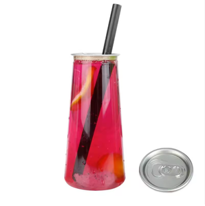 Factory Direct Supply Low MOQ Transparent PET Sealed <b>Can</b> Food Safe Disposable Fruit Juice <b>Coffee</b> Packaging Container Custom Acce - Product Image 3