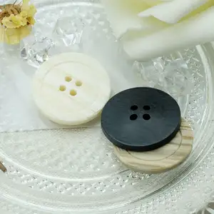 Wholesale round stickers with 4-hole resin waterproof clothing buttons long jackets