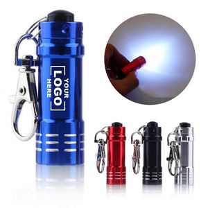 Customized Logo Aluminum Alloy 3LED Mini Flashlight Keychain Promotional Flashlights 3 LED Pocket Torch Waterproof Flashlight - Product Image 1
