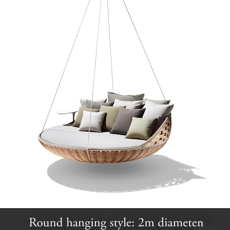 Style suspendu rond de 2 m de diamètre (jaune)