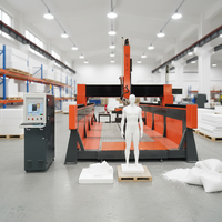 Routeur CNC industriel 1530, configuration 5 axes, axe rotatif intégré, tête de broche inclinable à 180 degrés, usinage 3D complexe