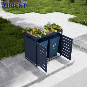 Outdoor <strong>Storage</strong> Shed Recycling Rubbish <strong>Bins</strong> Wheelie <strong>Bins</strong> Trash Cans Garden Aluminium Trash Can - Product Image 5
