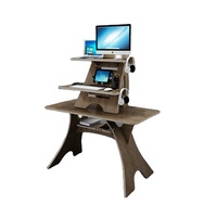 Meilleure station de travail mobile debout Table de support de bureau réglable pour ordinateur portable en contreplaqué de 18mm
