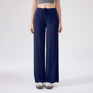 Nouveau design Pantalon de jogging pour femme, rafraîchissant, antibactérien, coupe ample, amincissant, fluide, pour la course en extérieur et le yoga, coupe droite - Product Image 5