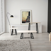 Table de console élégante de pieds en métal de concepteur moderne nordique de dessus blanc pour l'usage de salon et d'atelier
