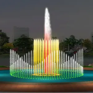 Outdoor Music Dancing Water Fountain With LED Lights