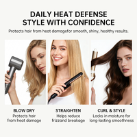 Après-shampoing à la kératine, biotine, acide hyaluronique et collagène, hydratation intense, protection thermique pour cheveux secs, abîmés par la chaleur et crépus