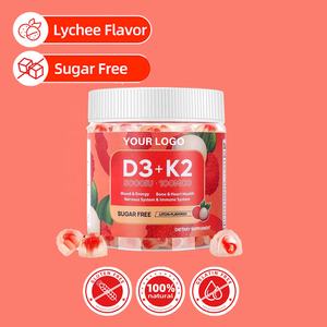 OEM/ODM فيتامين D3 K2 Gummies خالي من السكر-مكمل فيتامين نباتي K2 D3 لصحة العظام والجهاز المناعي - Product Image 4
