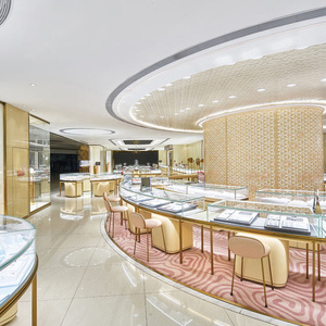 Vitrine de présentation de bijoux en <span class=keywords><strong>platine</strong></span> personnalisée de luxe, écologique, robuste, avec éclairage LED, pour la décoration intérieure des magasins de détail - Product Image 5