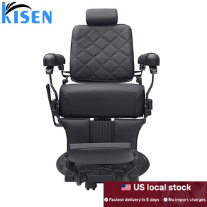 Fauteuil de Barbier Classique en Stock <span class=keywords><strong>Local</strong></span> aux États-Unis – Chaise Exclusive pour Salon de Coiffure – Mobilier de Salon – Fauteuils de Coiffure pour Barbier - Product Image 1