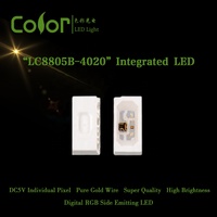 LED programmable IC SK6812 RGB 4 broches LC8812 Vue latérale SMD 4020 pour éclairage de scène
