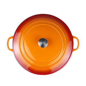 <span class=keywords><strong>Grande</strong></span> marmite de cuisson orange dégradé, <span class=keywords><strong>grande</strong></span> <span class=keywords><strong>capacité</strong></span>, pour fruits de mer, <span class=keywords><strong>en</strong></span> <span class=keywords><strong>fonte</strong></span> émaillée, type <span class=keywords><strong>cocotte</strong></span> hollandaise - Product Image 4