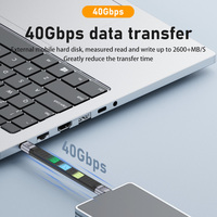Kurzes FPC USB-C zu Typ-C Kabel 40Gbps 240W PD Schnellladung Flexibel 8K Video für Powerbank Festplattengehäuse Laptop Handy