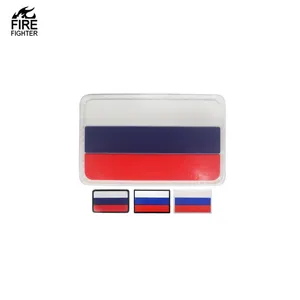 Kualitas Tinggi Rusia Bendera Karet Hook And Loop Patch dengan PVC Patch untuk Tas & Tas Taktis